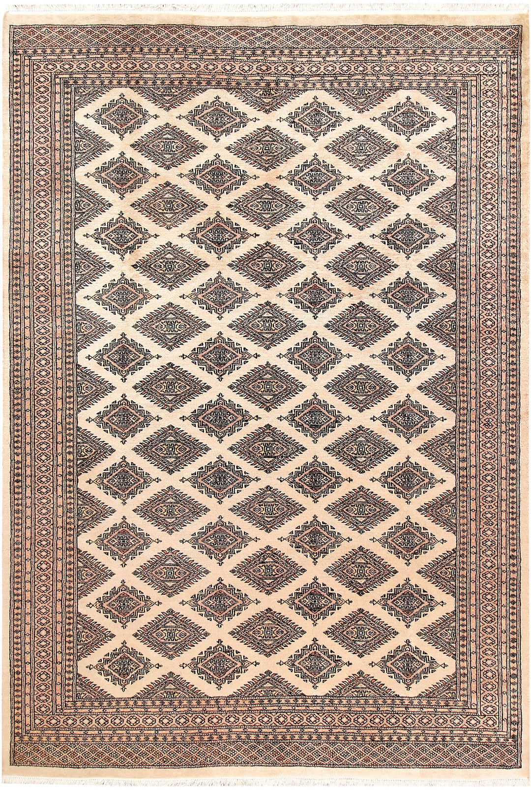 Bisque Bokhara 6' x 8' 10 - No. 60212 - ALRUG Rug Store