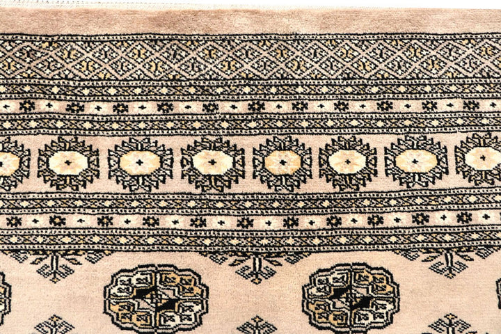 Antique White Bokhara 6'  1" x 8'  8" - No. QA71458