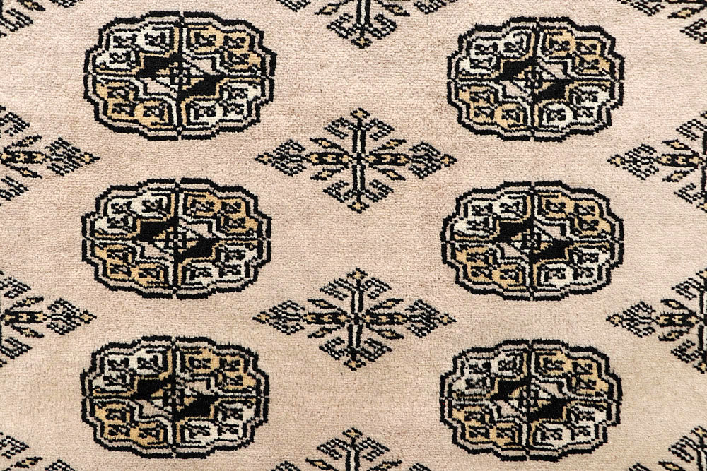 Antique White Bokhara 6' 1 x 8' 8 - No. 60217 - ALRUG Rug Store