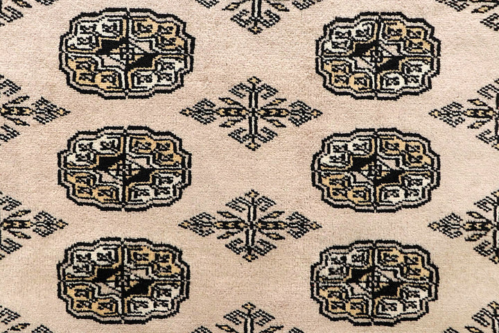 Antique White Bokhara 6' 1 x 8' 8 - No. 60217 - ALRUG Rug Store