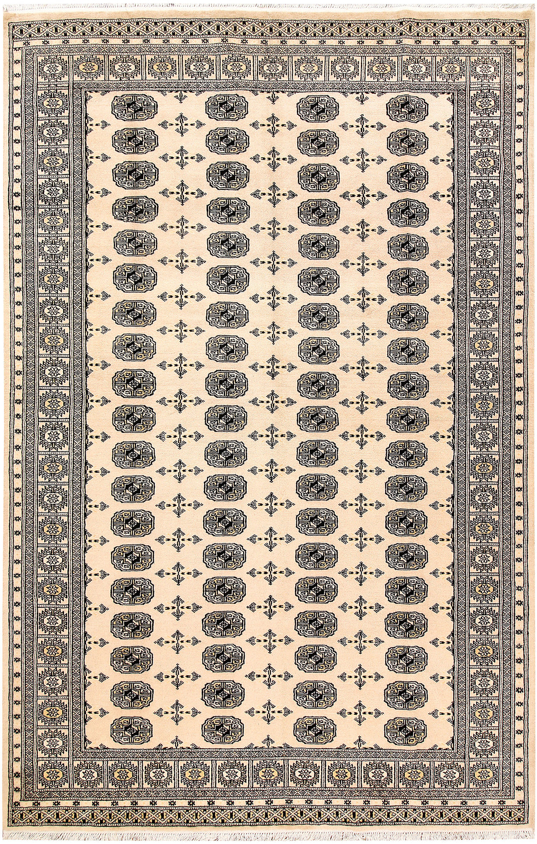 Bisque Bokhara 6' 2 x 9' 6 - No. 60219 - ALRUG Rug Store