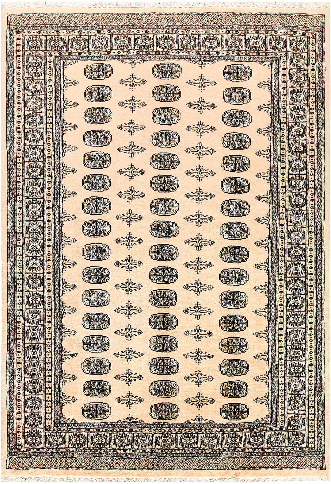 Bisque Bokhara 5' 11 x 8' 6 - No. 60220 - ALRUG Rug Store