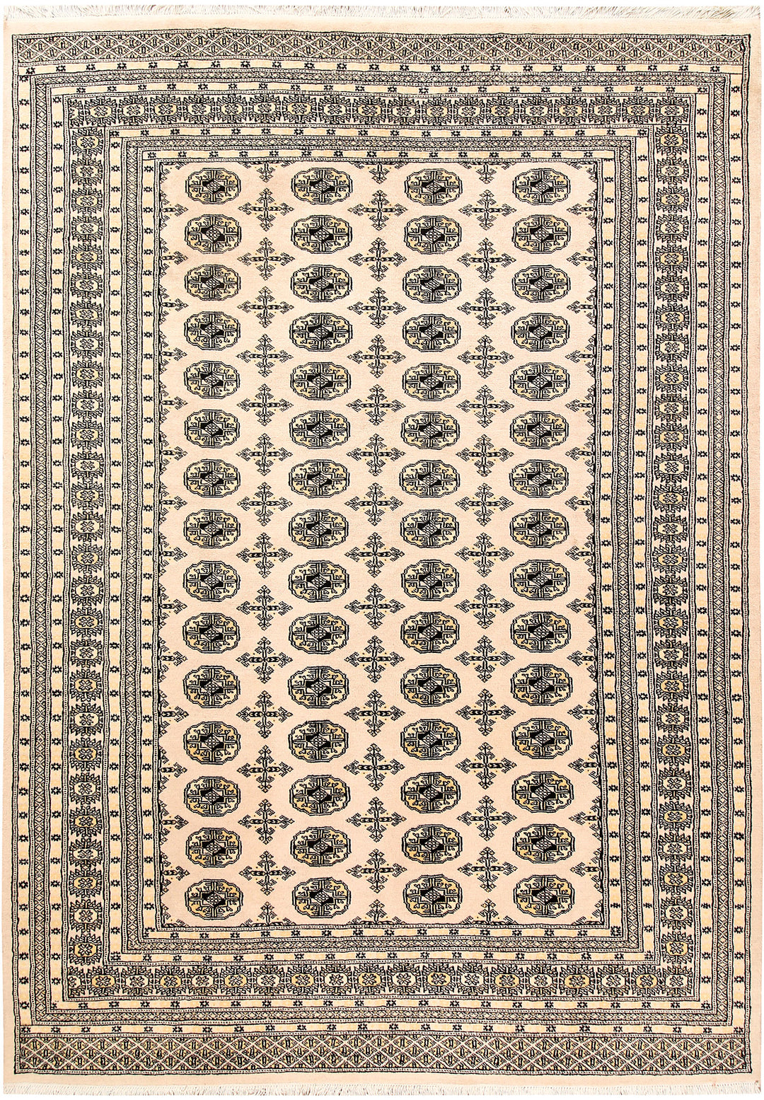 Bisque Bokhara 6' 2 x 8' 6 - No. 60221 - ALRUG Rug Store