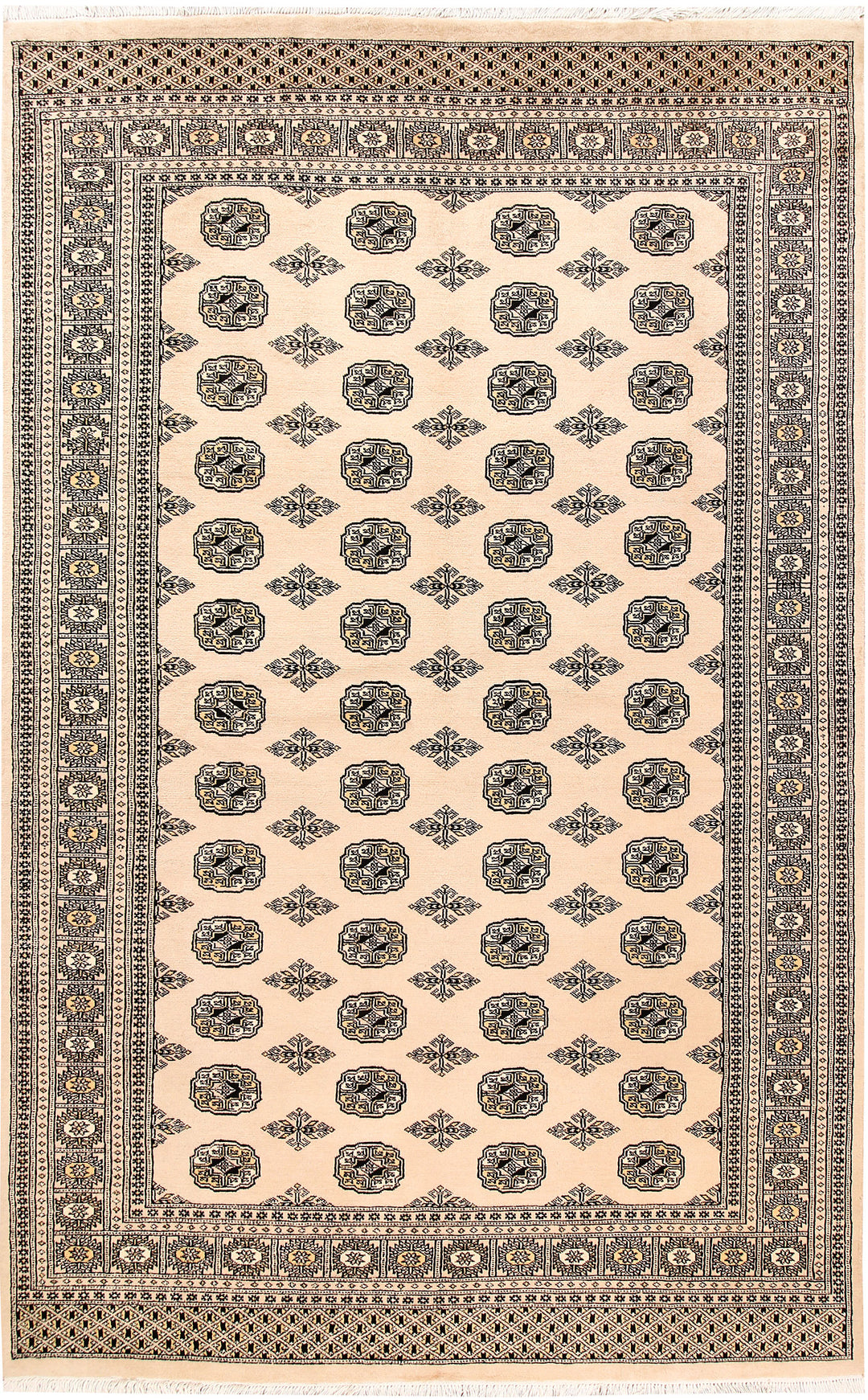 Bisque Bokhara 5' 11 x 9' 6 - No. 60222 - ALRUG Rug Store
