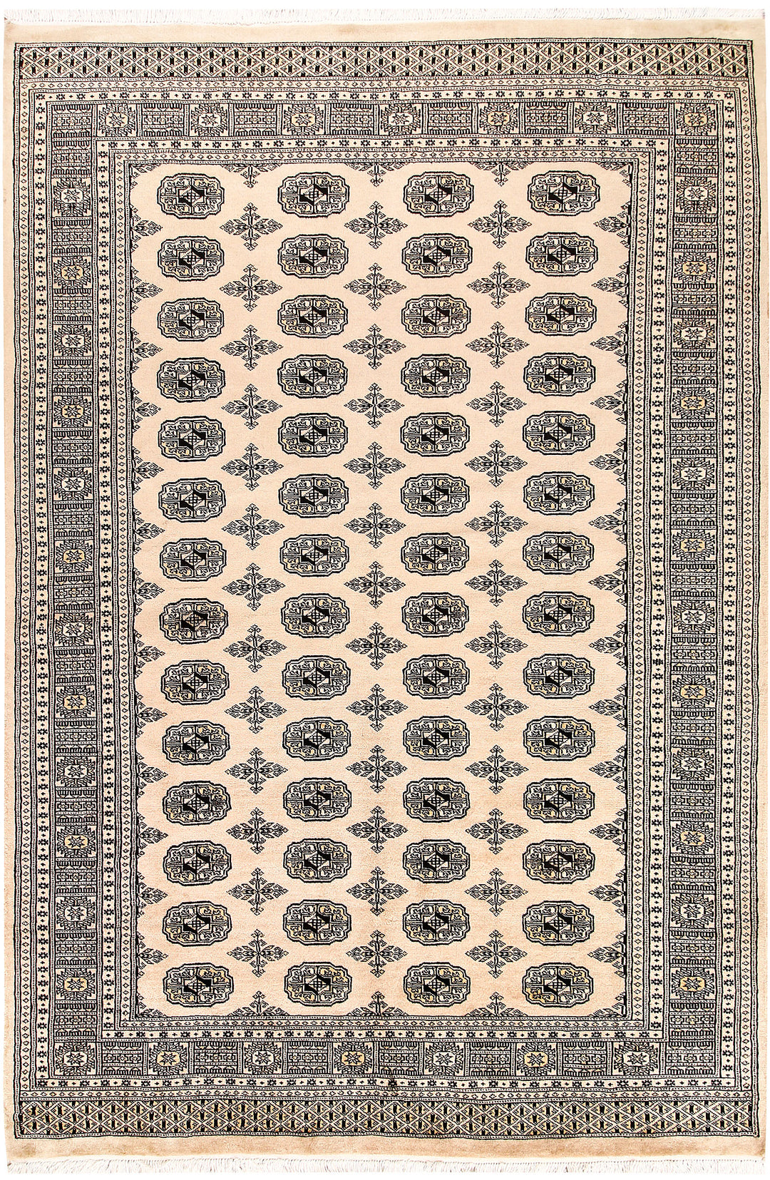 Bisque Bokhara 6' x 8' 11 - No. 60224 - ALRUG Rug Store