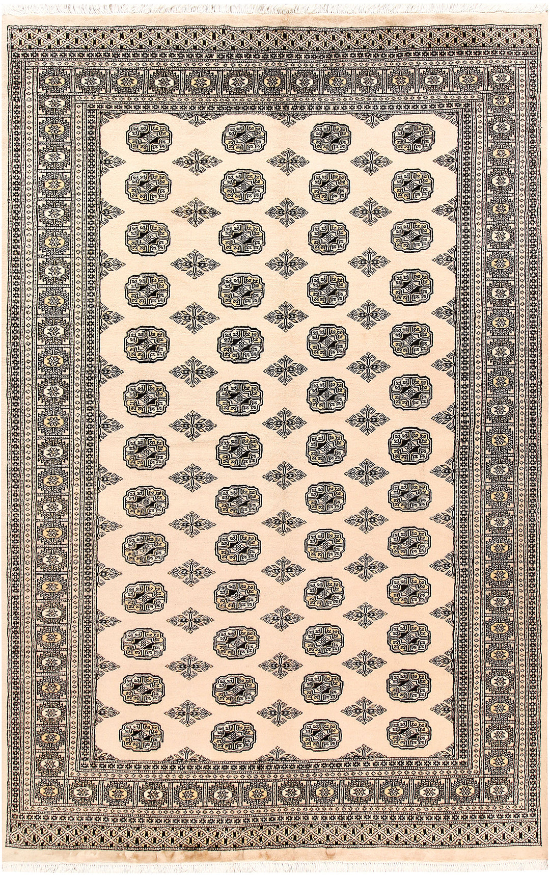 Bisque Bokhara 5' 11 x 8' 5 - No. 60227 - ALRUG Rug Store
