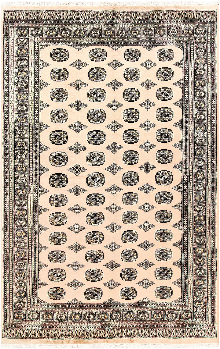Bisque Bokhara 5' 11 x 8' 5 - No. 60227 - ALRUG Rug Store