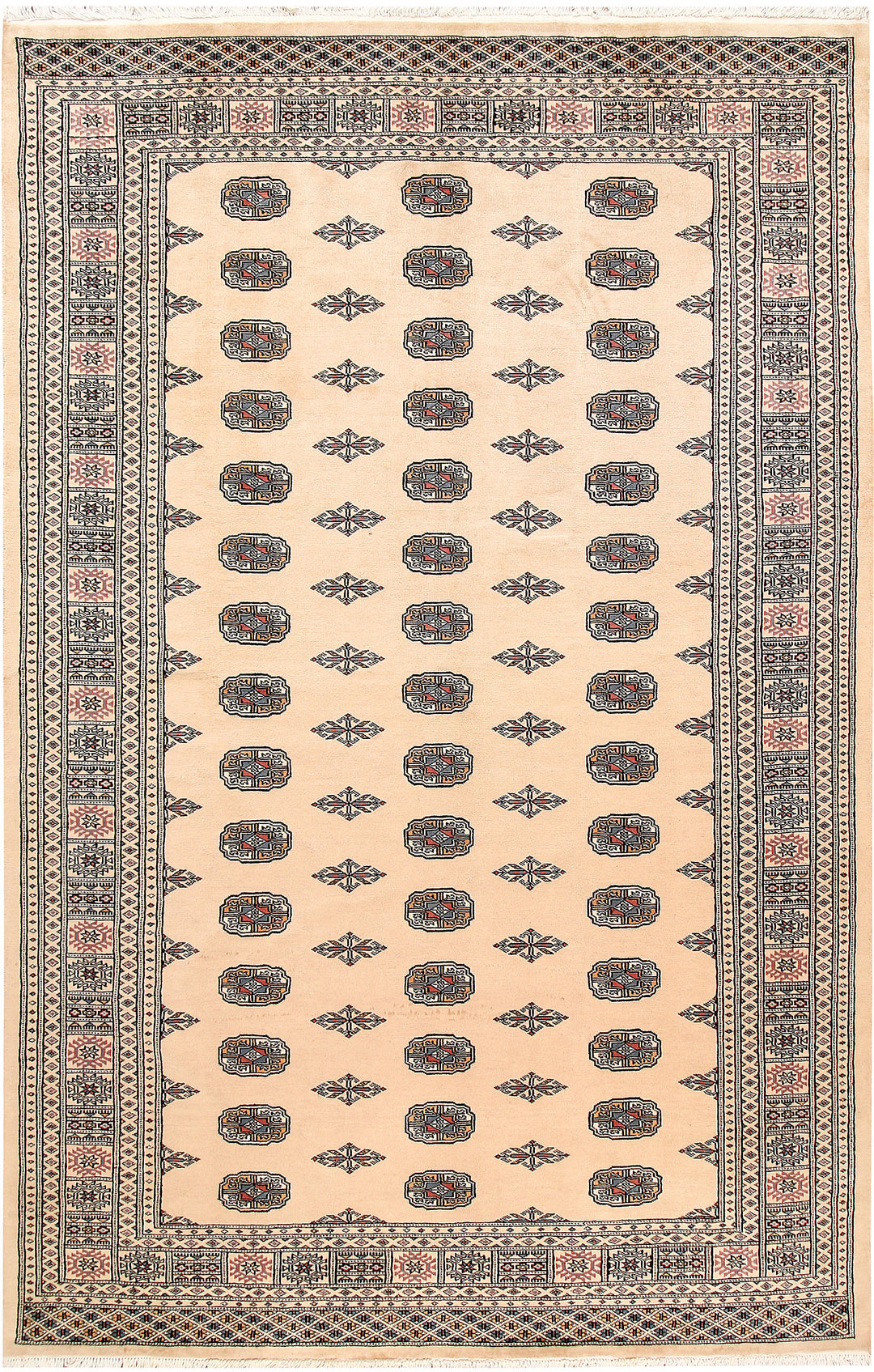 Bisque Bokhara 6' x 9' 5 - No. 60228 - ALRUG Rug Store