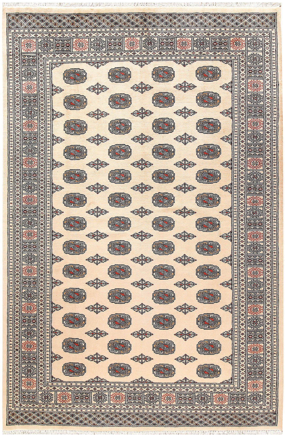 Bisque Bokhara 6' x 9' 2 - No. 60229 - ALRUG Rug Store