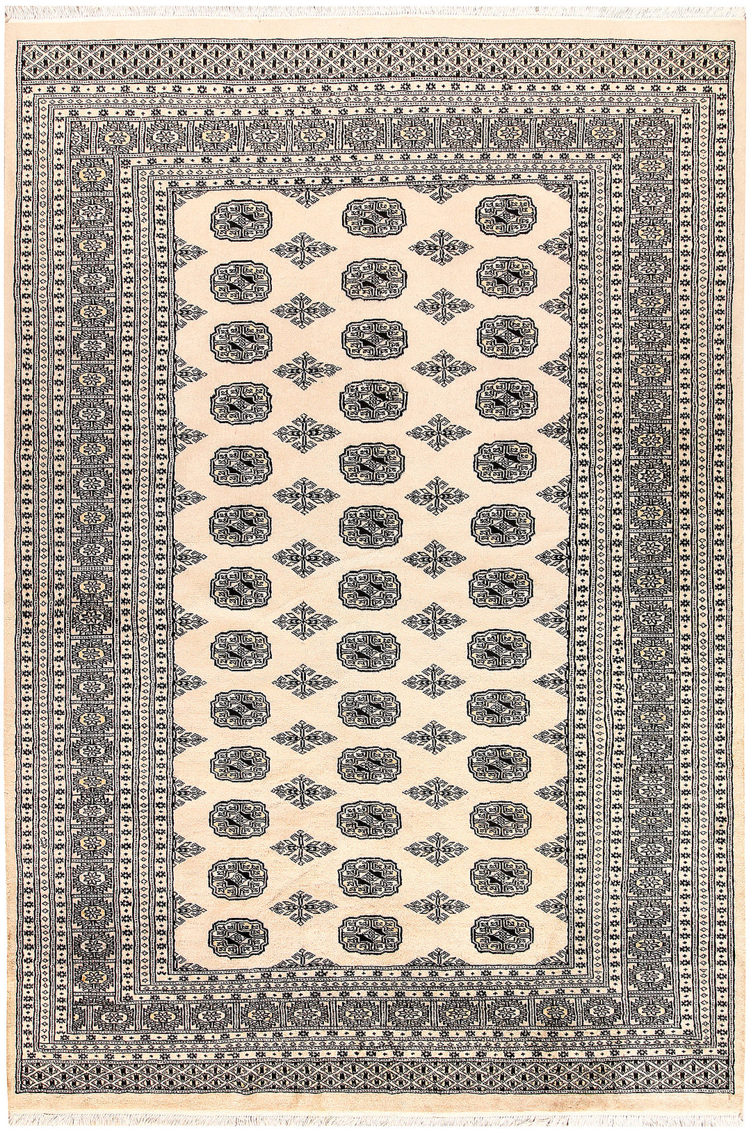 Bisque Bokhara 6' 1 x 8' 11 - No. 60230 - ALRUG Rug Store