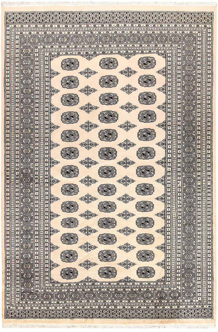 Bisque Bokhara 6' 1 x 8' 11 - No. 60230 - ALRUG Rug Store