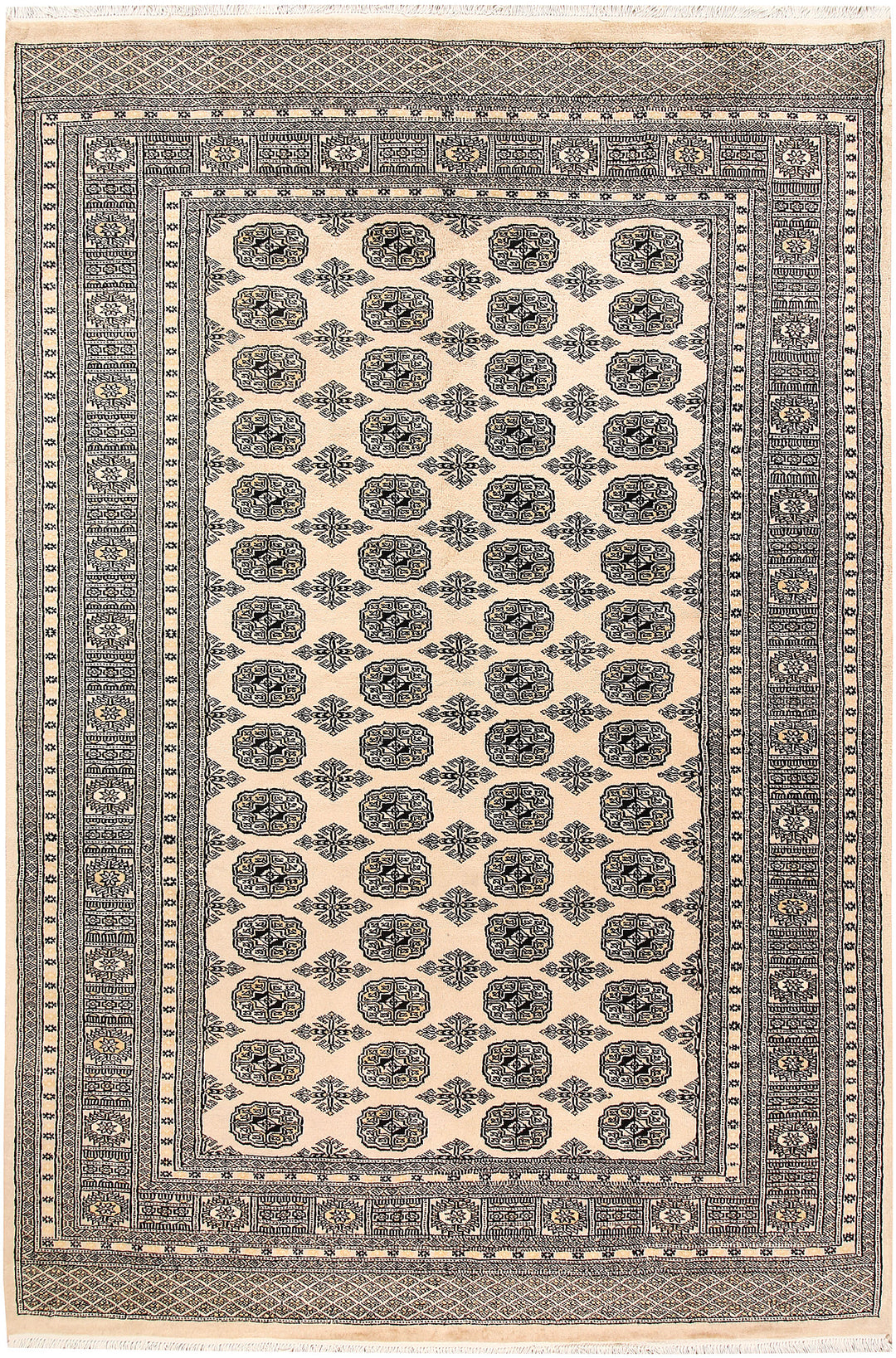 Bisque Bokhara 6' 1 x 9' 1 - No. 60231 - ALRUG Rug Store