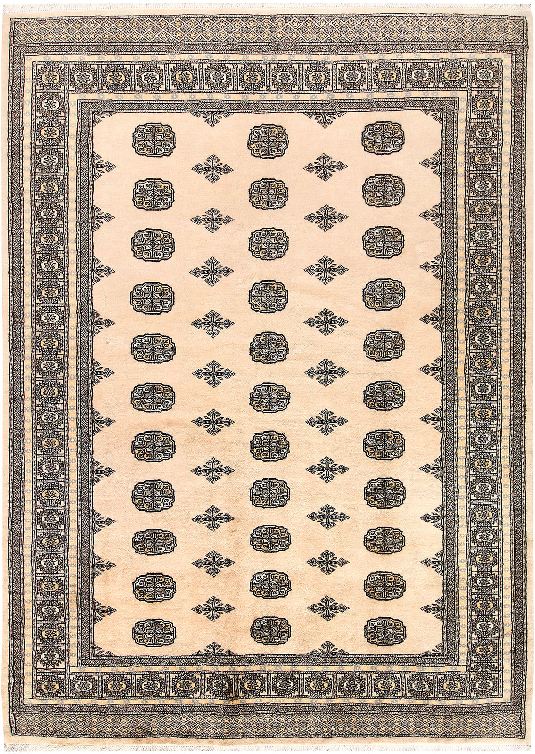 Bisque Bokhara 6' 4 x 8' 10 - No. 60235 - ALRUG Rug Store