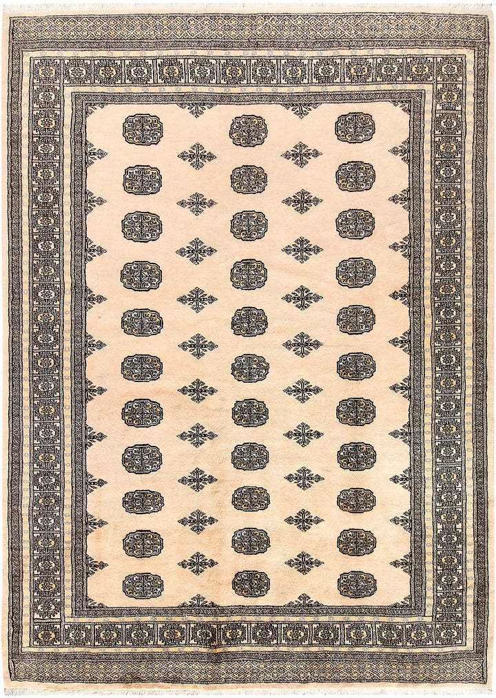 Bisque Bokhara 6' 4 x 8' 10 - No. 60235 - ALRUG Rug Store
