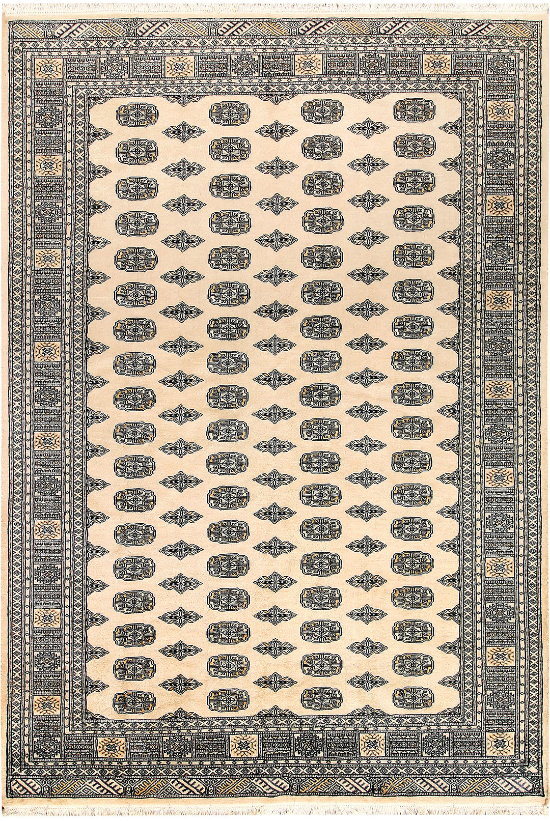 Bisque Bokhara 6' 2 x 8' 10 - No. 60236 - ALRUG Rug Store