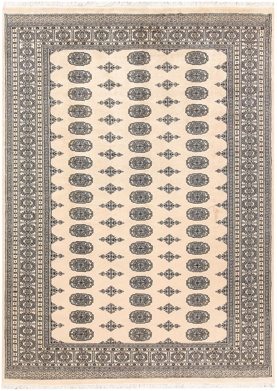 Bisque Bokhara 5' 11 x 8' 5 - No. 60237 - ALRUG Rug Store