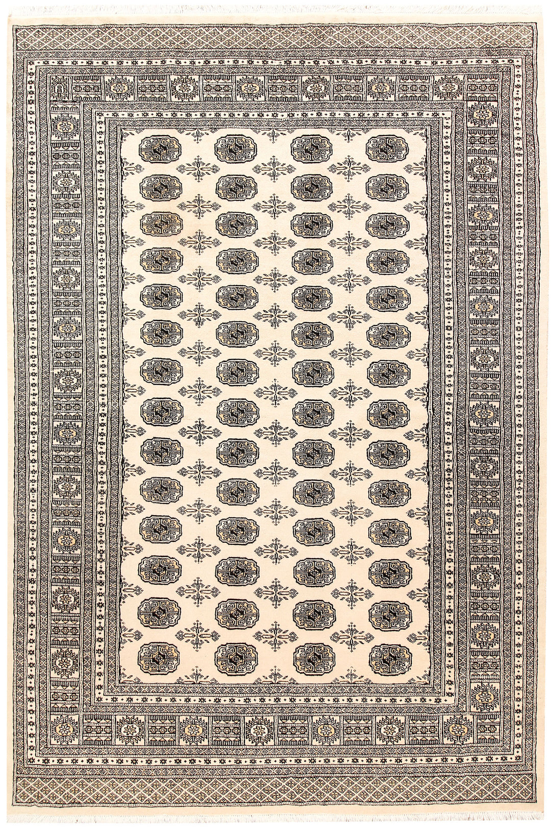 Cornsilk Bokhara 6' 1 x 8' 11 - No. 60238 - ALRUG Rug Store