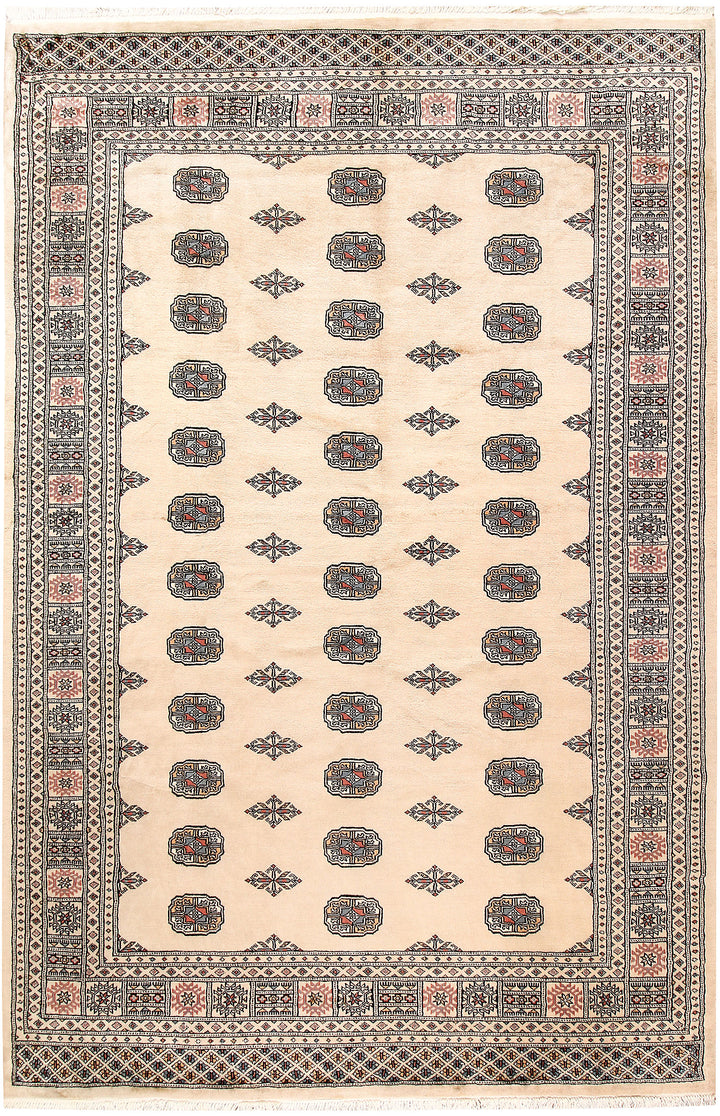 Bisque Bokhara 6' 1 x 9' 2 - No. 60239 - ALRUG Rug Store