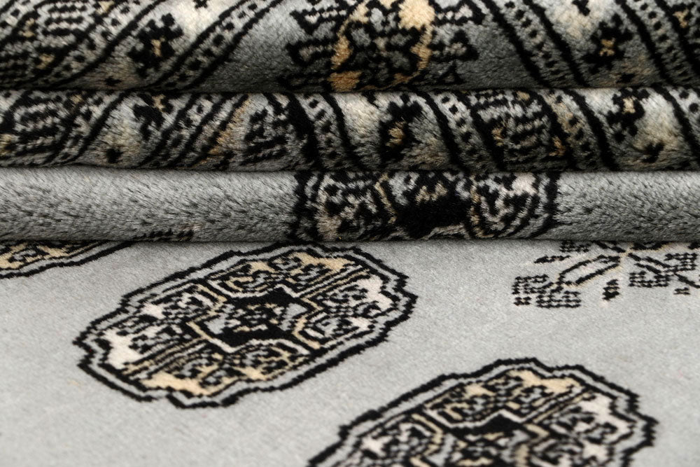 Silver Bokhara 6' x 9' 4 - No. 60245 - ALRUG Rug Store