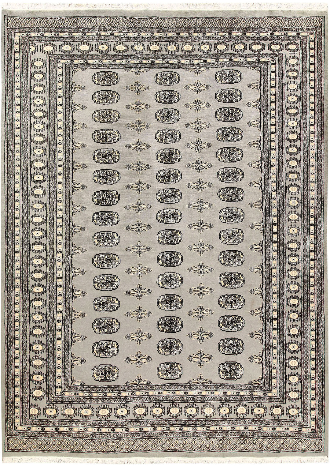 Silver Bokhara 6' 2 x 8' 5 - No. 60247 - ALRUG Rug Store
