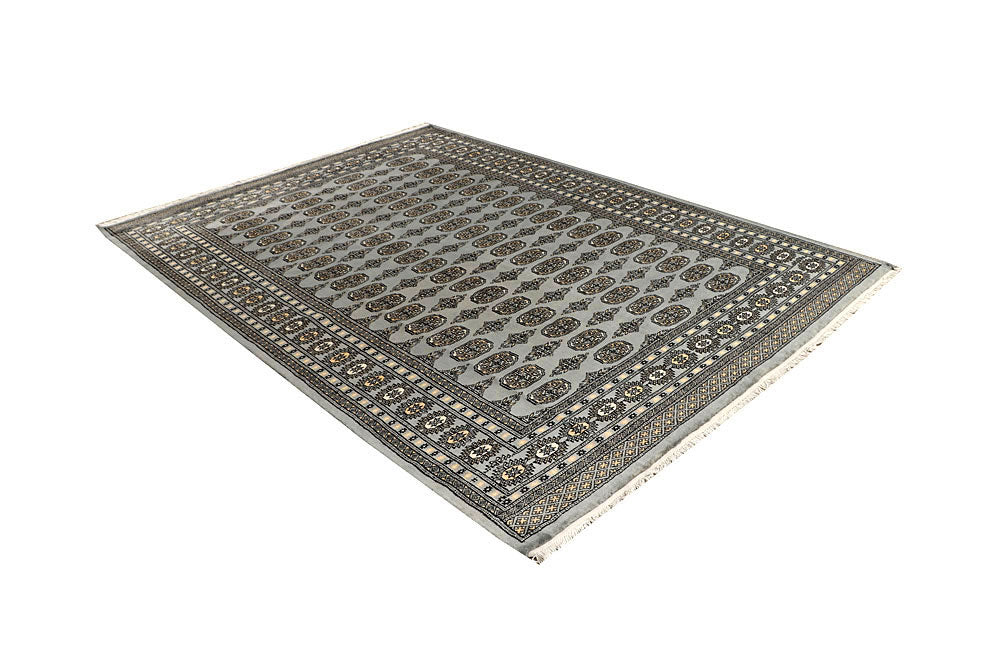 Silver Bokhara 6' 3 x 8' 8 - No. 60248 - ALRUG Rug Store
