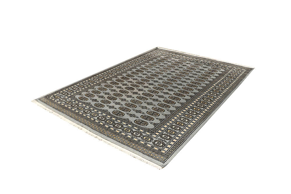 Silver Bokhara 6' 3 x 8' 8 - No. 60248 - ALRUG Rug Store