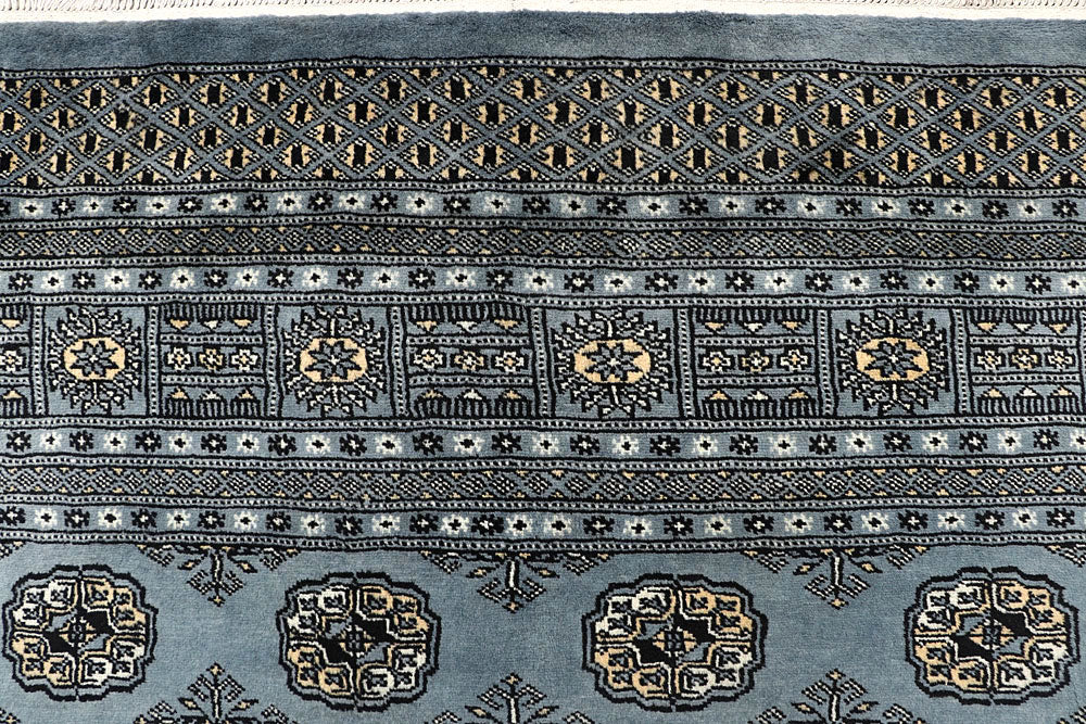 Light Slate Grey Bokhara 6' x 9' 10 - No. 60249 - ALRUG Rug Store