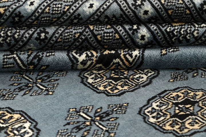 Light Slate Grey Bokhara 6' x 9' 10 - No. 60249 - ALRUG Rug Store
