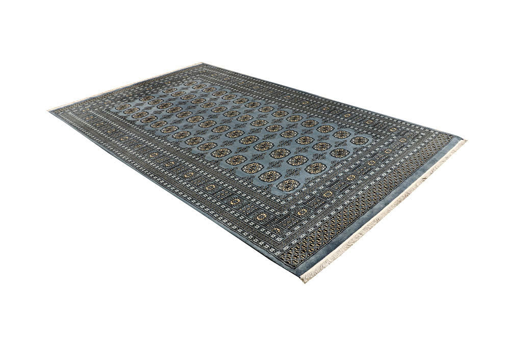 Light Slate Grey Bokhara 6' x 9' 10 - No. 60249 - ALRUG Rug Store