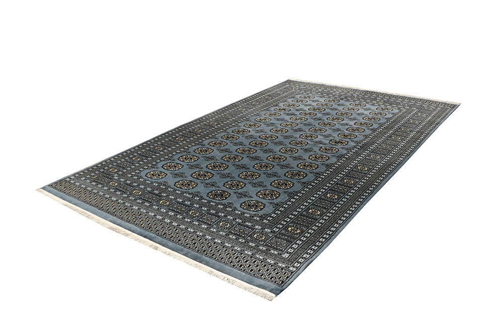 Light Slate Grey Bokhara 6' x 9' 10 - No. 60249 - ALRUG Rug Store