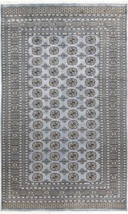 Light Slate Grey Bokhara 6' x 9' 10 - No. 60249 - ALRUG Rug Store