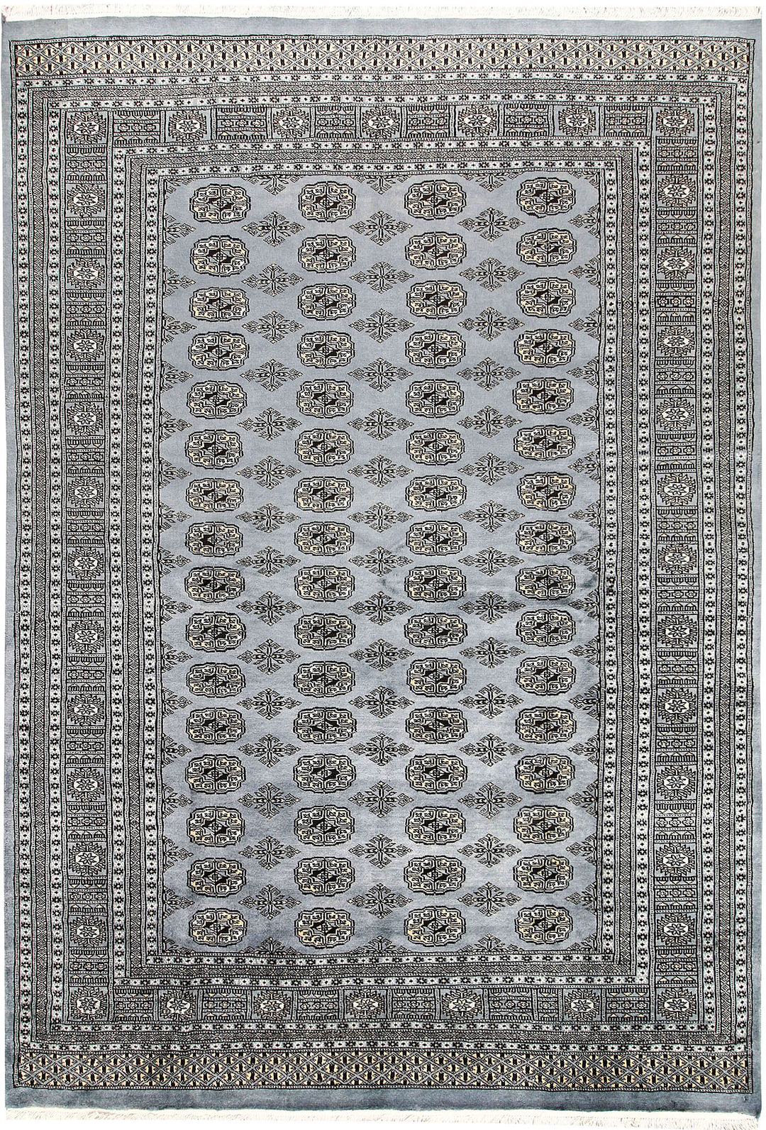 Light Slate Grey Bokhara 5' 11 x 8' 7 - No. 60250 - ALRUG Rug Store