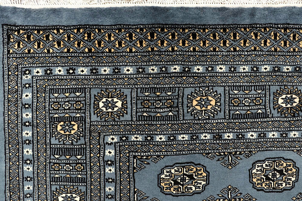 Light Slate Grey Bokhara 6' x 9' 4 - No. 60251 - ALRUG Rug Store