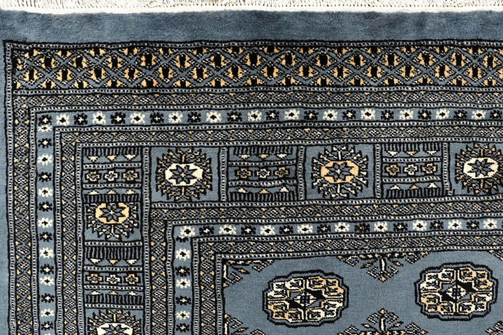 Light Slate Grey Bokhara 6' x 9' 4 - No. 60251 - ALRUG Rug Store