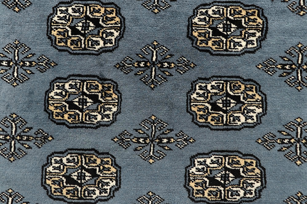Light Slate Grey Bokhara 6' x 9' 4 - No. 60251 - ALRUG Rug Store