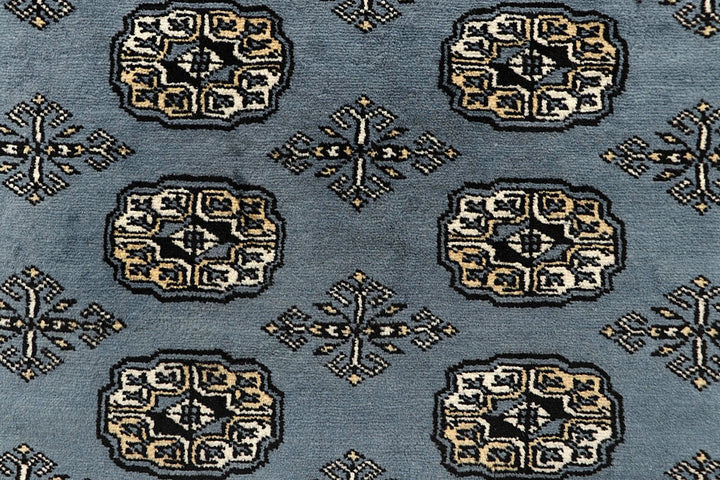 Light Slate Grey Bokhara 6' x 9' 4 - No. 60251 - ALRUG Rug Store