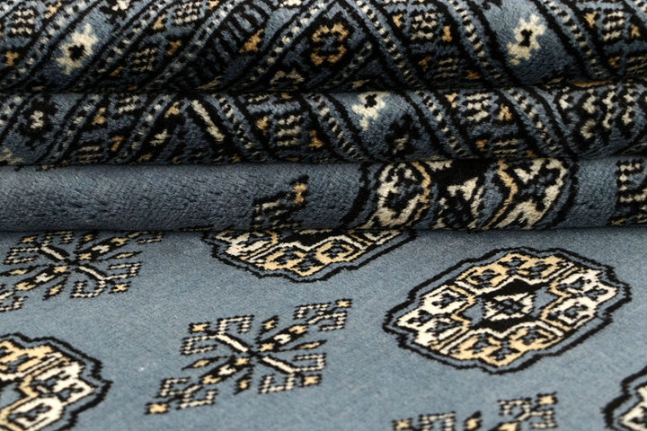 Light Slate Grey Bokhara 6' x 9' 4 - No. 60251 - ALRUG Rug Store