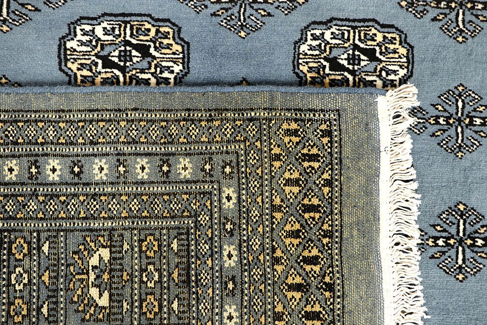 Light Slate Grey Bokhara 6' x 9' 4 - No. 60251 - ALRUG Rug Store