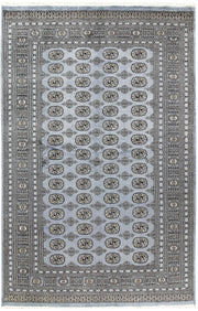 Light Slate Grey Bokhara 6' x 9' 4 - No. 60251 - ALRUG Rug Store