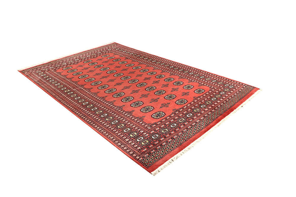 Salmon Bokhara 6' x 9' 7 - No. 60254 - ALRUG Rug Store
