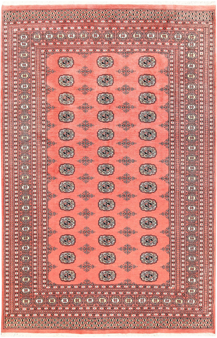 Salmon Bokhara 6' x 9' 7 - No. 60254 - ALRUG Rug Store