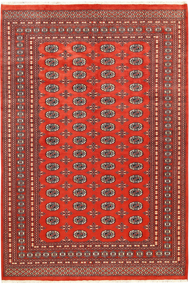 Orange Red Bokhara 6'  1" x 9'  1" - No. QA90234