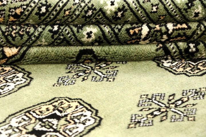 Dark Olive Green Bokhara 5' 11 x 9' 8 - No. 60268 - ALRUG Rug Store