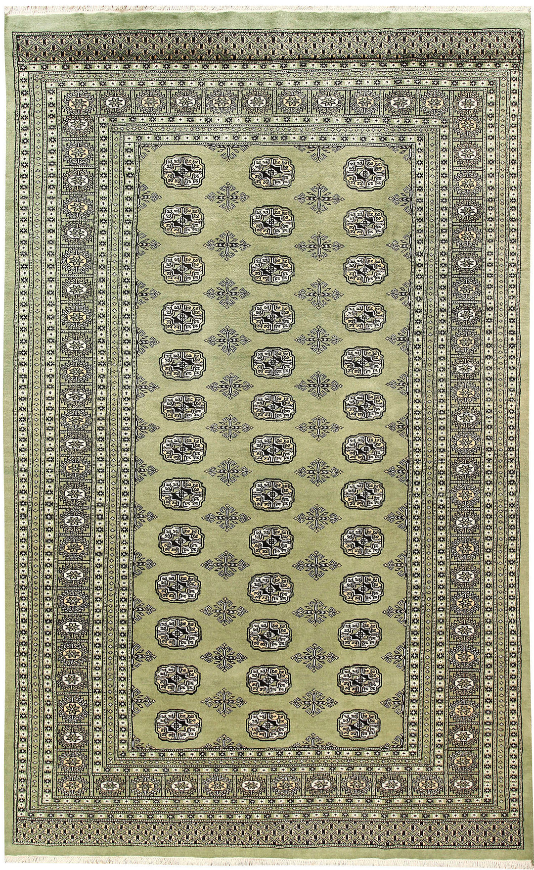 Dark Olive Green Bokhara 5' 11 x 9' 8 - No. 60268 - ALRUG Rug Store