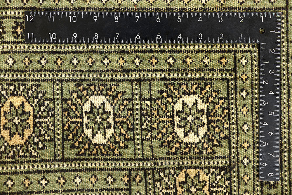 Dark Olive Green Bokhara 6' x 9' 7 - No. 60269 - ALRUG Rug Store