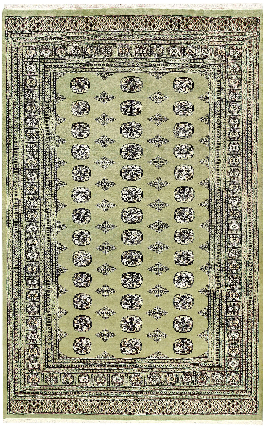 Dark Olive Green Bokhara 6' x 9' 7 - No. 60269 - ALRUG Rug Store