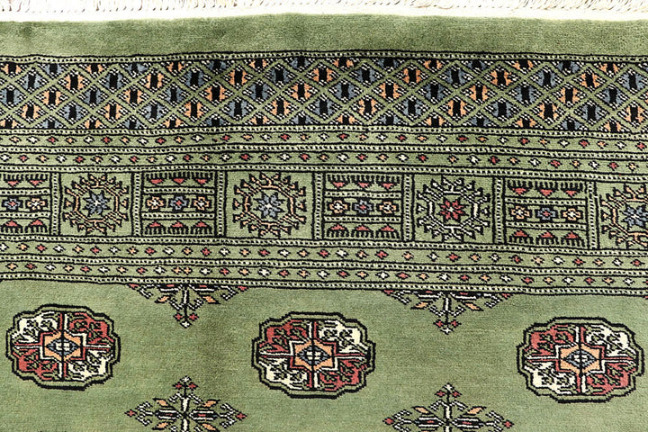 Dark Olive Green Bokhara 6' 1 x 9' 2 - No. 60271 - ALRUG Rug Store