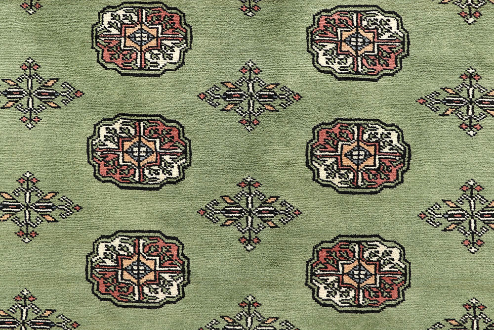 Dark Olive Green Bokhara 6' 1 x 9' 2 - No. 60271 - ALRUG Rug Store