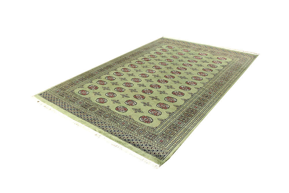 Dark Olive Green Bokhara 6' 1 x 9' 2 - No. 60271 - ALRUG Rug Store