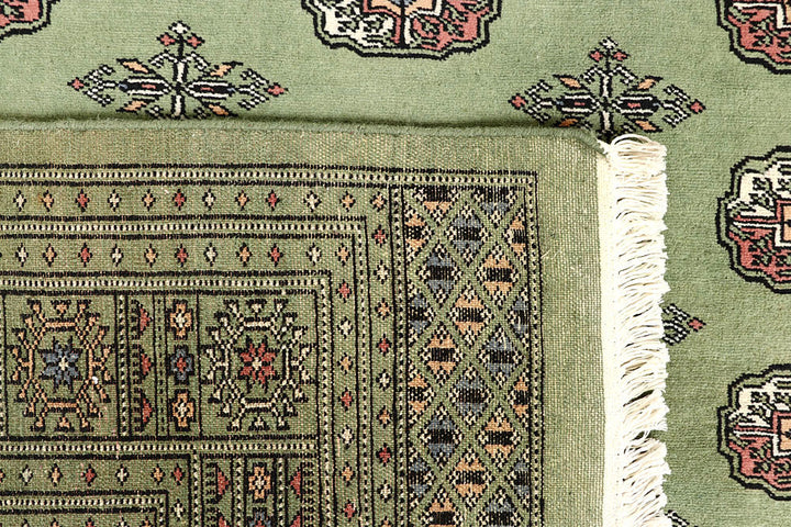 Dark Olive Green Bokhara 6' 1 x 9' 2 - No. 60271 - ALRUG Rug Store